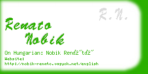renato nobik business card